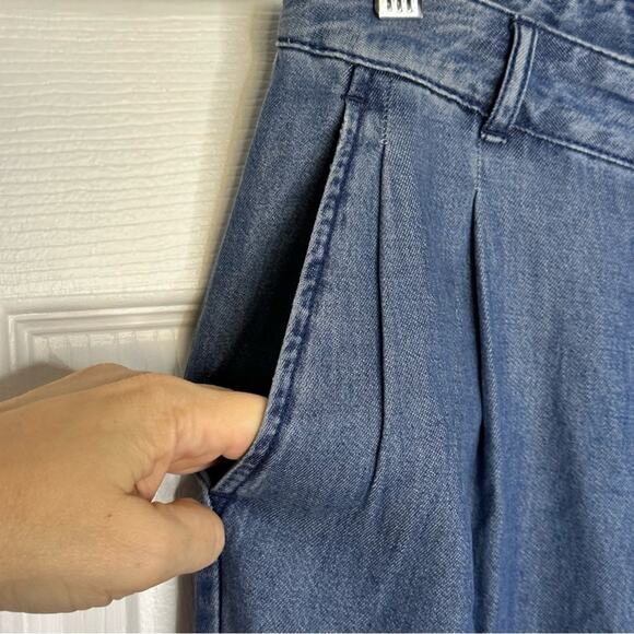 MICHAEL Michael Kors Chambray Wide Leg Pants new size 2 Flowy for Summer - Picture 11 of 16